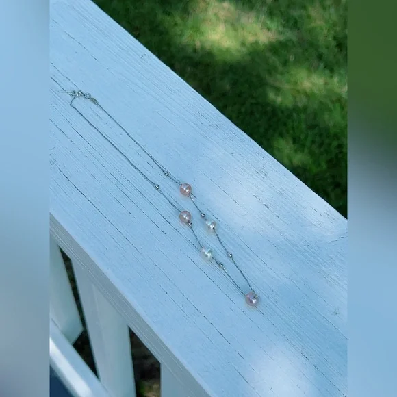 M7 Handmade S925 Freshwater Pearl Necklace two way wearing - Picture 5 of 7